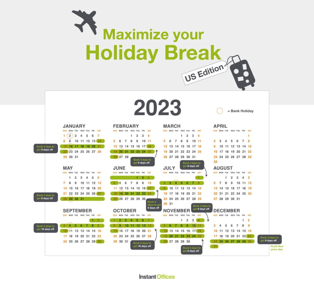 How To Maximize Annual Vacation Days In The US In 2023 Instant Offices